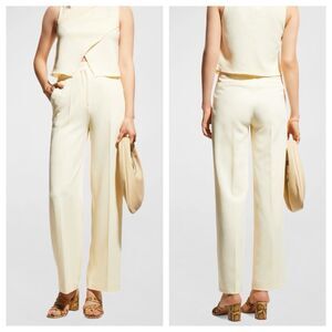 Barry Bricken Silk Cotton Trousers Wide Leg Size 4 Patch Pockets Quiet Luxury